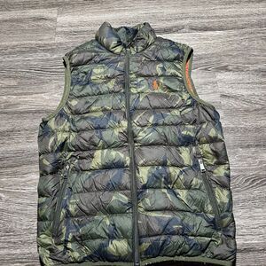 Men's Camo Quilted Puffer Vest - Green